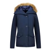 TheBrand Canada Kort Vinterjacka - Parka Sidofickor Kvinnor - 503B Blu...