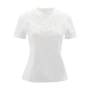 Ermanno Scervino T-shirt D402L330Dux White, Dam