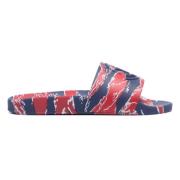 Moncler Slide-On Sliders med Grafiskt Tryck Multicolor, Herr