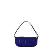 By FAR Blå Läder Mini Amira Hobo Väska Blue, Dam