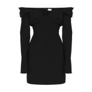 Magda Butrym Svart Off-Shoulder Klänning Black, Dam