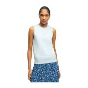 Brooks Brothers Sleeveless Tops Blue, Dam