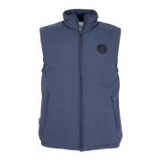 Woolrich Herr Pacific Vest - Blå Quiltad Vindtät Gilet Blue, Herr