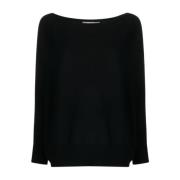 D.Exterior Round-neck Knitwear Black, Dam