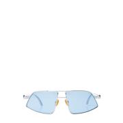 Han Kjøbenhavn Silver Aviator Solglasögon Blue, Unisex