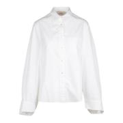 Jucca Bomullsskjorta med spetskrage White, Dam