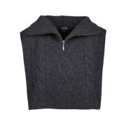 A.p.c. Round-neck Knitwear Gray, Dam