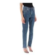 Wardrobe.nyc Slim Acid Wash Jeans Blue, Dam