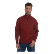 Peuterey Braille01 Half Zip Pullover, Mélange Effekt Red, Herr