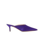 Scarosso Elegant Laura Purple Sidenmule med Klack Purple, Dam