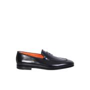 Santoni Sarta Läderloafers för Män Black, Herr