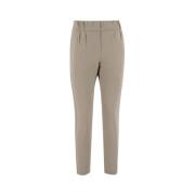 Le Tricot Perugia Slim-fit Trousers Beige, Dam