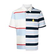 Lanvin Patchwork Logo Polo Shirt White, Herr