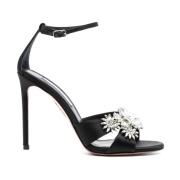 Aquazzura Sandaler Crystal Margarita Black, Dam