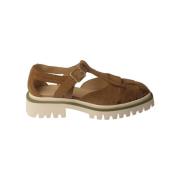 Calce Flat Sandals Brown, Dam