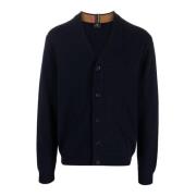 PS By Paul Smith Stilfull Cardigan för Män Blue, Herr