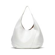 Gianni Chiarini Euforia Läder Hobo Väska med Raka Linjer White, Dam