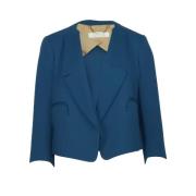 Chloé Pre-owned Pre-owned Wool Blazer Blue, Dam