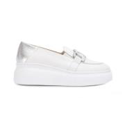 Wonders Tvåfärgad läderkil moccasin White, Dam