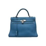 Hermès Vintage Pre-owned Läder handvskor Blue, Dam