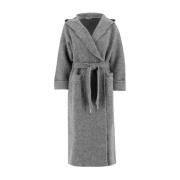 Panicale Belted Coats Blue, Dam