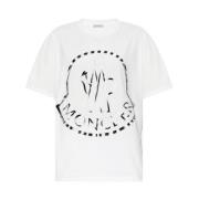 Moncler T-shirt White, Dam