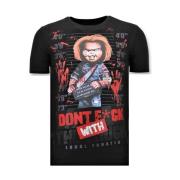 Local Fanatic Cool T-shirt Män - Bloody Chucky Print Black, Herr