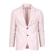 Tagliatore Lyxig Linne och Ull Blazer Pink, Herr