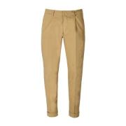 Cruna Beige Slim-fit Bomullsbyxor Beige, Herr