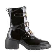 Högl Svarta Biker Booties - Dam Ankelboots Black, Dam