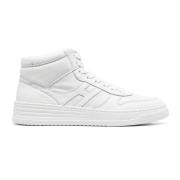 Hogan Vita lädersneakers med lappdetalj White, Herr