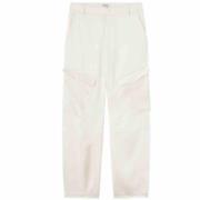 Dondup Lyxiga Satin Cargo Byxor Beige, Dam