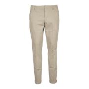 Dondup Beige Slim Fit Chinos med Bältesöglor Beige, Herr