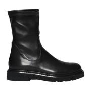 Guglielmo Rotta Svarta Läder Ankelboots Black, Dam