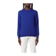 Fay Klassisk Crew Neck Pullover Blue, Herr