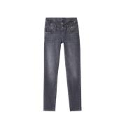 Liu Jo Högmidjade Skinny Jeans Rampy Gray, Dam