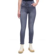 Liu Jo Slim High Waist Mom Jeans Blue, Dam