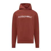 A-Cold-Wall Logo Print Hoodie för Män Red, Herr