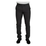 Bencivenga Brun Randig Slim Fit Herrbyxor Brown, Herr