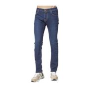 Jacob Cohën Marinblå Jeans med Brun Plakett Blue, Herr