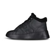 Hogan Rebel Läder Sneakers med Pälsfoder Black, Dam