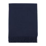 A.p.c. Broderad ullsjal med fransade kanter Blue, Herr