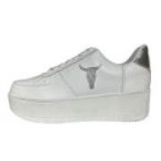 Windsor Smith Vita Silver Reptil Sneakers White, Dam