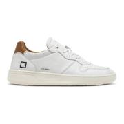 D.a.t.e. Vita Låga Sneakers i Läder med Perforerad Tå White, Herr