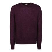 Massimo Alba Mohair Ull Crew Neck Sweater Purple, Herr