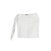 Versace Pre-owned Förägda Bomull Shorts-Kjolar White, Dam