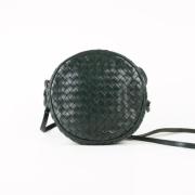 Bottega Veneta Vintage Förägande Svart Tyg Crossbody Väska Black, Dam