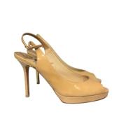 Jimmy Choo Pre-owned Pre-owned Läder klackskor Beige, Dam