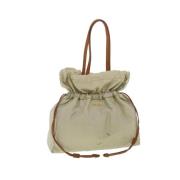 Prada Vintage Pre-owned Nylon prada-vskor Beige, Dam