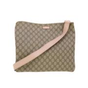 Gucci Vintage Begagnad Beige Canvas Gucci Crossbody Väska Beige, Dam